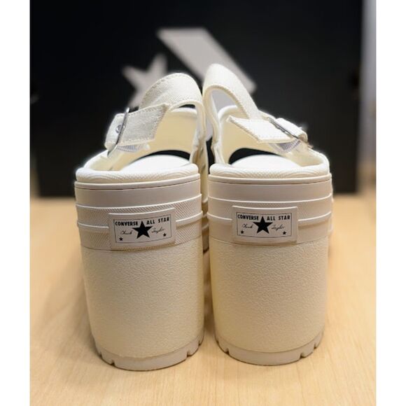 Converse White Chuck 70 De Luxe Heel Platform Open Toe Sandals Women's 9.5 NIB - Picture 7 of 14